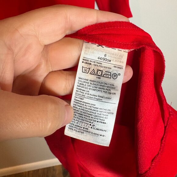 NWT Banana Republic Red Ruffle Sheath Dress - Picture 7 of 8